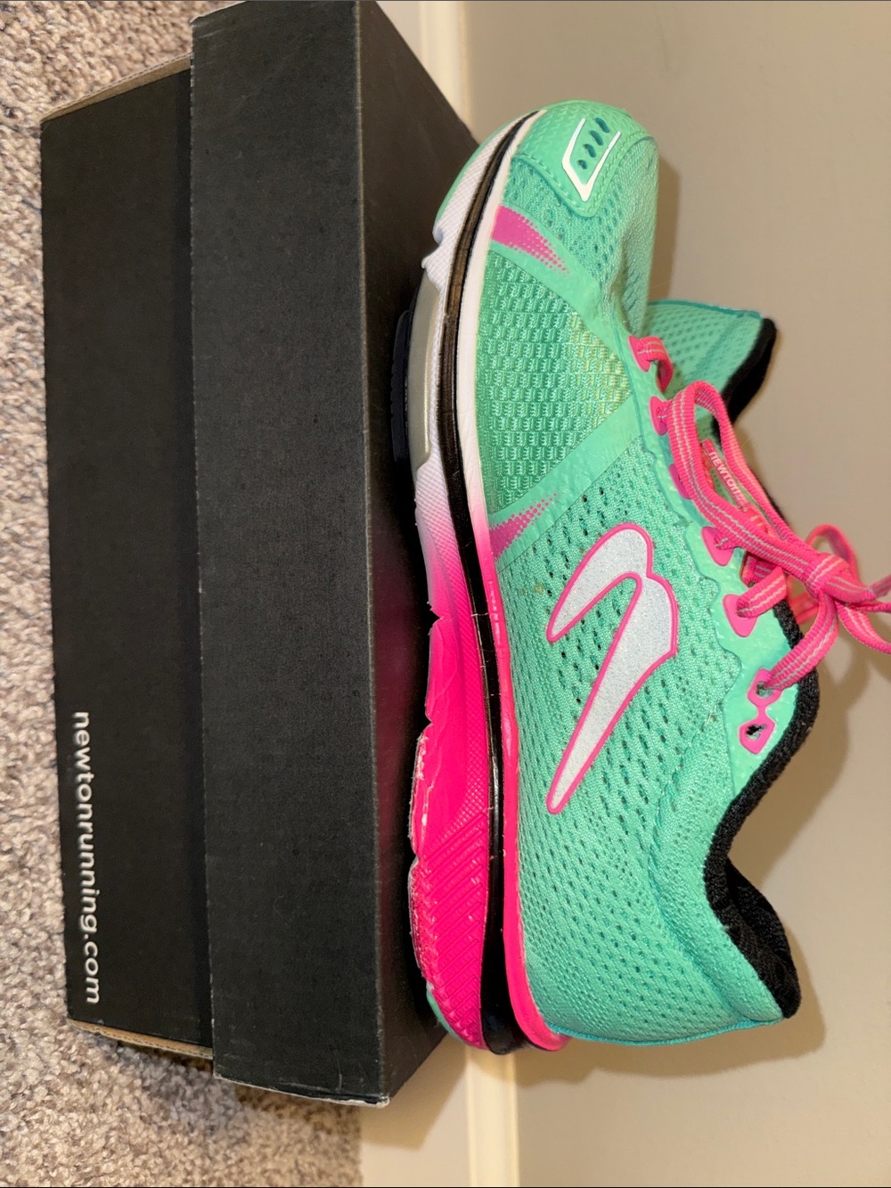 Newton Women's Gravity VII Running Shoes — Pink & Teal - Picture 7 of 9